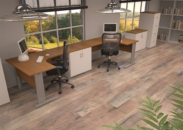 Mesa Corporativa pé Aço BL